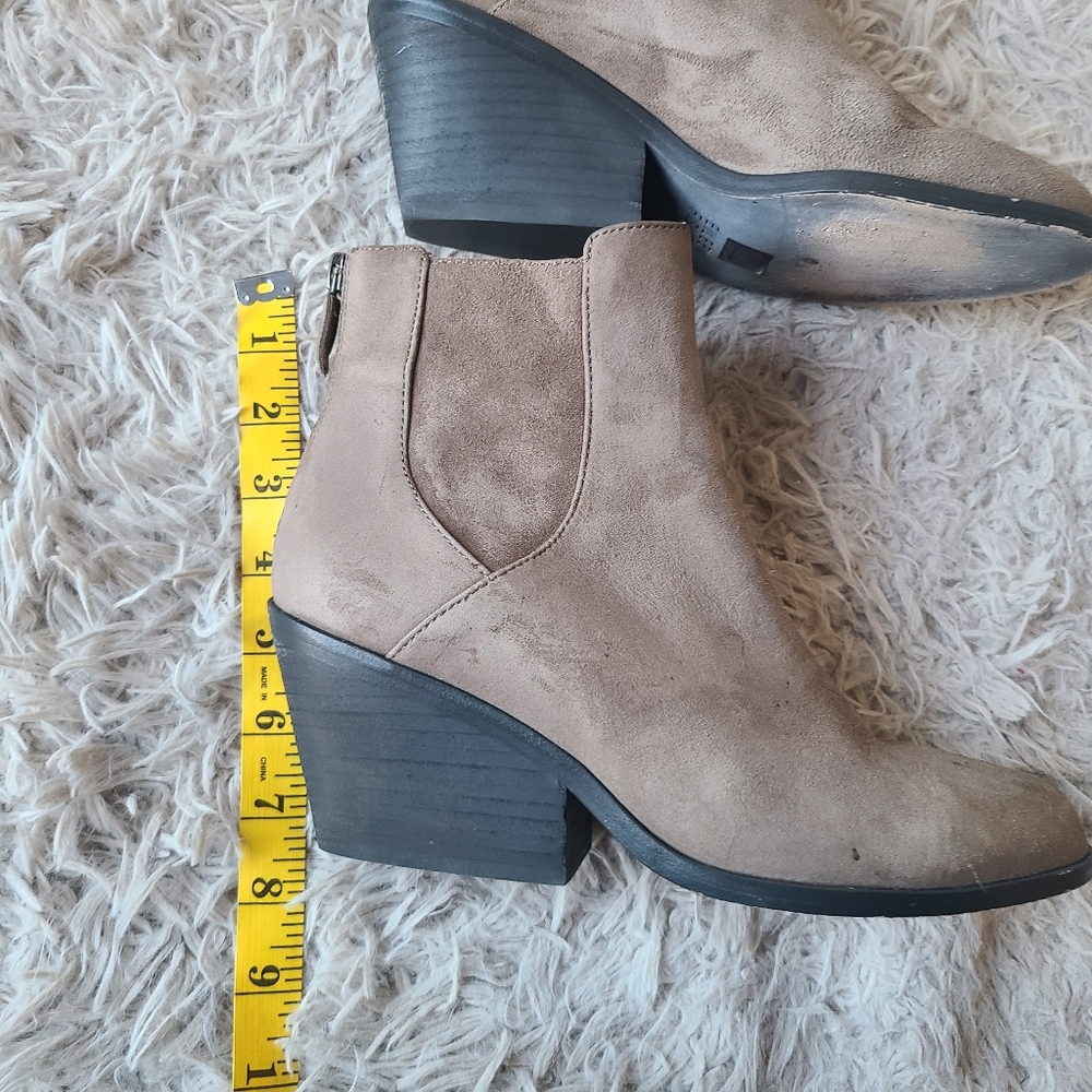 EILEEN FISHER Ankle Boots Booties Taupe Gray Soft Suede Leather Women's … - Picture 12 of 13